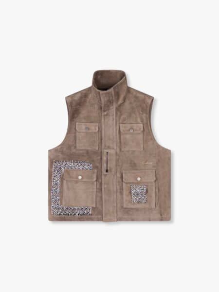 Tweed Leather Bodywarmer